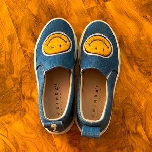 JOSHUA SANDERS smiley face slip-on sneakers US7/37